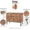 Manhattan Comfort 2-Piece DUMBO Standard 3-Drawer Dresser and DUMBO 1.0 Nightstand in Golden Brown 2-DB01-GB - alternate 3